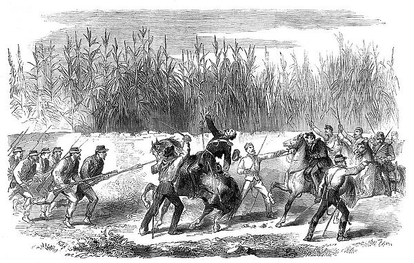 The Revolution in Sicily - Garibaldi cutting down the captain of the Neapolitan cavalry... 1860. Creator: Unknown