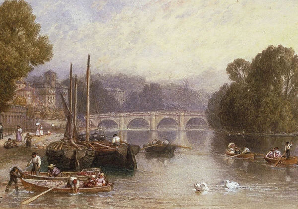 Richmond Bridge, 19th century Artist: Myles Birket Foster