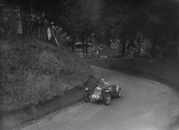Riley TT Sprite competing in the Shelsley Walsh Hillclimb, Worcestershire, 1935. Artist