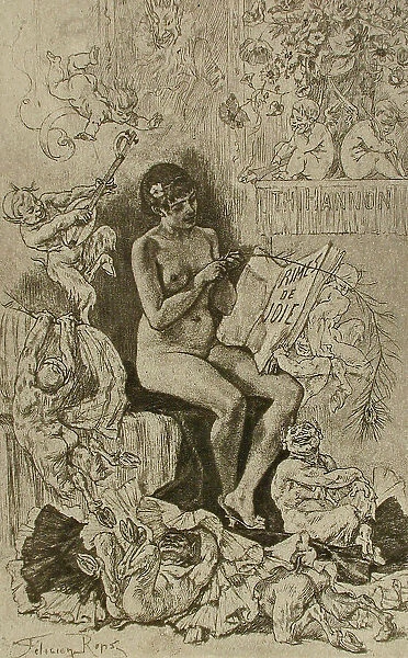 Rimes de joie, 1881. Creator: Félicien Rops