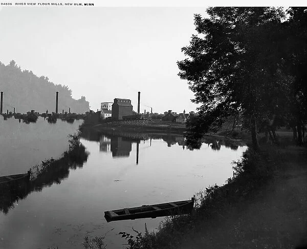 Riverview flour mills, New Ulm, Minn. between 1880 and 1899. Creator: Unknown