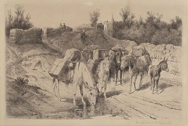 On the Road to Santa Fe, 1884. Creator: Peter Moran