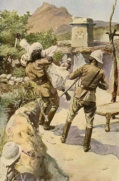 Roberts Saved by a Trooper at Bhagwana, (1901). Creator: Charles Mills Sheldon