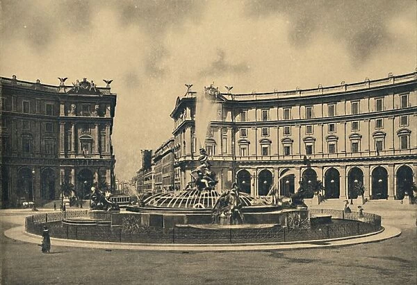 Roma - Esedra Square and the Naiades Fountain, 1910