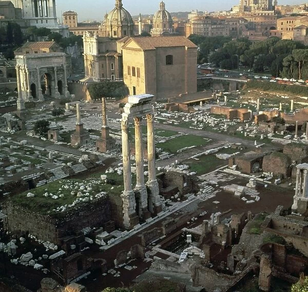 Roman forum seen from the Palatine hill, 5th century BC
