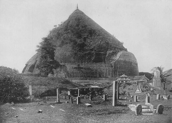 The Ruined Cities of Anuradhapura. Ruanwella Dagoba, Elephant Platform, c1890, (1910). Artist: Alfred William Amandus Plate