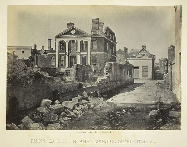 Ruins of the Pinckney Mansion, Charleston, S. C. 1865. Creator: George N. Barnard