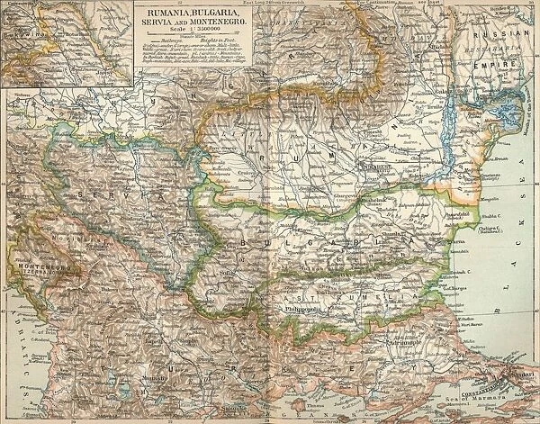 Rumania, Bulgaria, Serva and Montenegro, c1906, (1907)