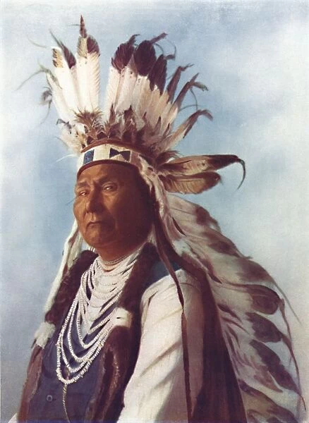 A Sahaptin chief, 1912. Artist: Robert Wilson Shufeldt