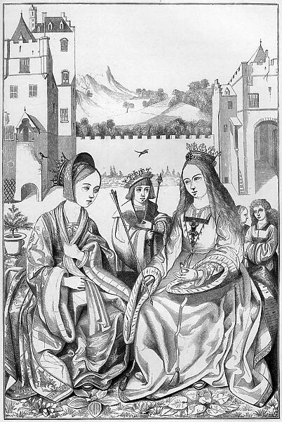 Saint Catherine of Alexandria, 15th century (1849). Artist: A Bisson