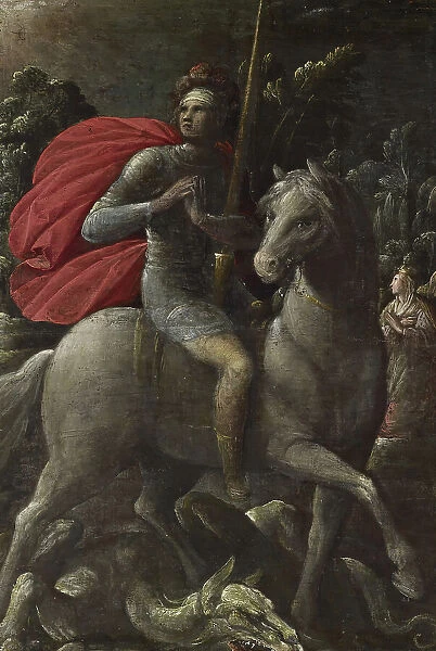 Saint George and the Dragon, 1620-1644. Creator: Cesare Rossetti