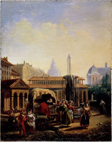 Saint-Martin market, around 1835. Creator: Jean Baptiste Lecoeur