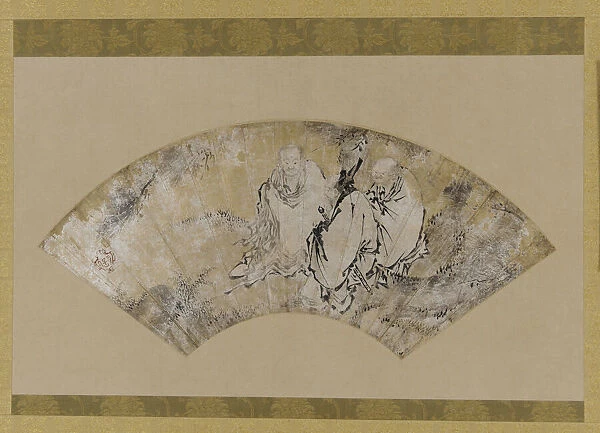 Sakyamuni, Confucius and Lao-tzu under a pine, Muromachi period, 1392-1568. Creator: Unknown