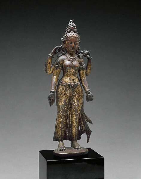 Sarasvati, Goddess of Wisdom, Holding a Book and a Water Pot, 10th century