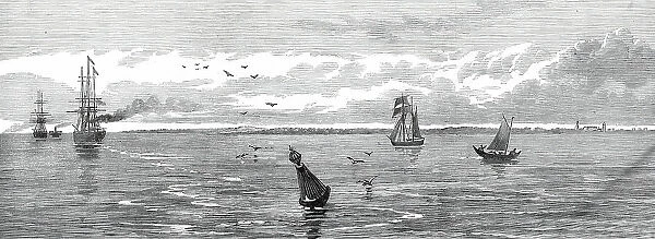 Saugor Lighthouse, off the mouth of the Hooghly, 1876. Creator: Unknown