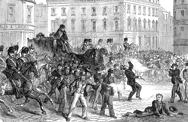 Scene at a Belfast riot (late 19th century)
