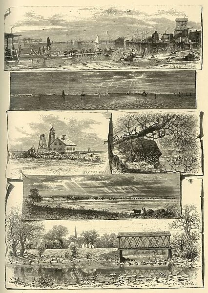 Scenes in Bridgeport, Stratford, and Milford, 1874. Creator: James L. Langridge