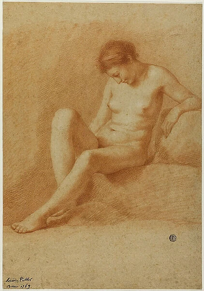 Seated Female Nude, 1769. Creator: Antonio Pichler