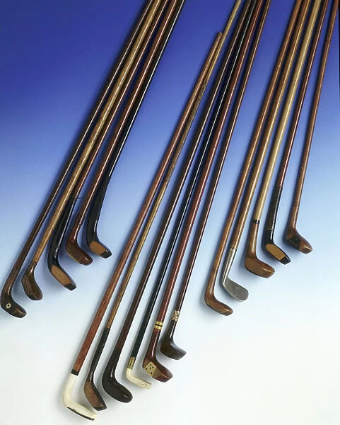 Selection of walking sticks shaped like golf clubs, 1900-1925