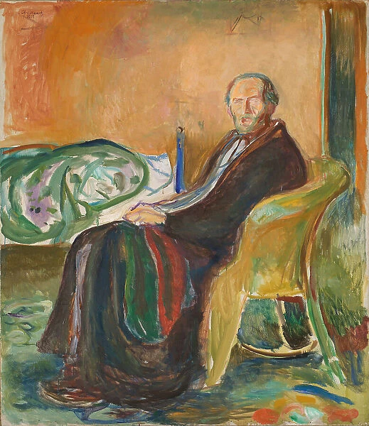 Self-Portrait with the Spanish Flu, 1919. Creator: Munch, Edvard (1863-1944)