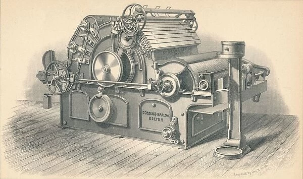 Self Stripping Carding Engine, by Dobson and Barlow Bolton, 1874. Artist: GB Smith