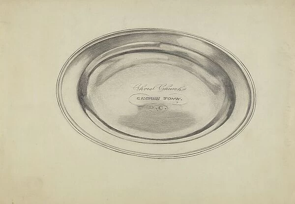 Silver Communion Plate, 1935 / 1942. Creator: Ella Josephine Sterling