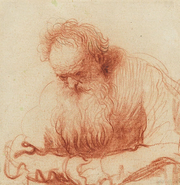 Sitting old man, c.1630. Creator: Rembrandt Harmensz van Rijn