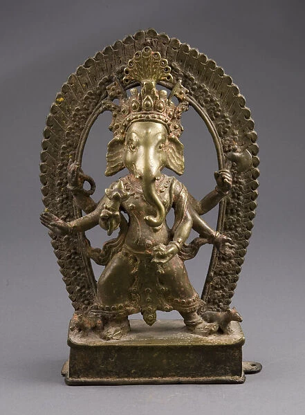 Six-Armed God Ganesha, 17th century. Creator: Unknown