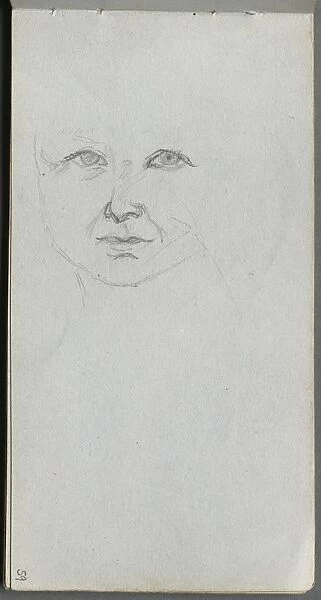 Sketchbook, page 59: Study of a Face. Creator: Ernest Meissonier (French, 1815-1891)