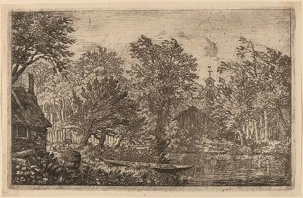 Skiff at a River Bank, probably c. 1645  /  1656. Creator: Allart van Everdingen