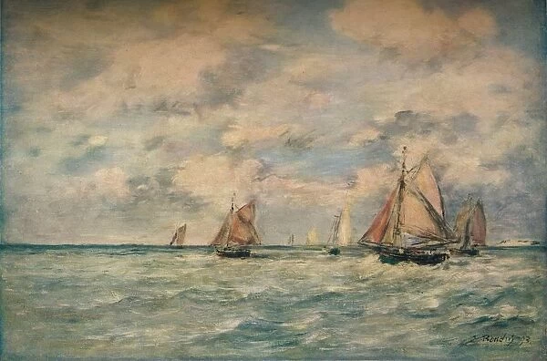 Sortie Des Barques A Trouville, 1895, (1920). Creator: Eugene Louis Boudin