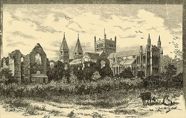 Southwell Minster and Ruins of the Palace, 1898. Creator: Unknown