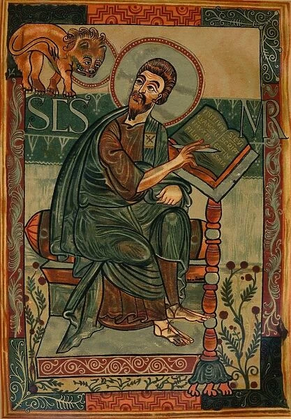 St. Mark from the Godescalc Gospel Lectionary, 781-783 (1947). Artist: Godescalc