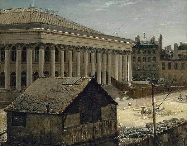 The Stock Exchange under construction, c1820. Creator: Etienne Bouhot