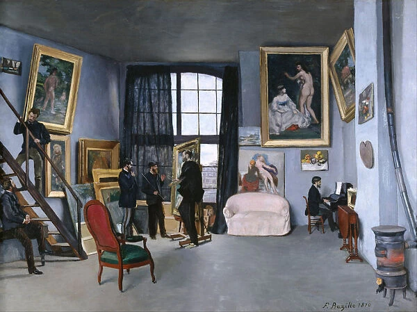 The studio of the artist at Rue de La Condamine, 1870. Artist: Bazille, Frederic (1841-1870)
