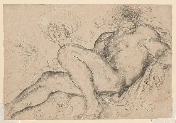 Study for Bacchus or Silenus, c.1664. Creator: Domenico Maria Canuti
