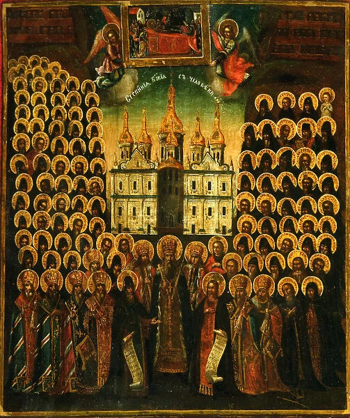 The Synaxis of the Saints of the Kiev Caves, Second Half of the 18th cen Artist: Russian icon