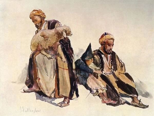 Syrian Shepherds and Shepherd Boy, 1902. Creator: John Fulleylove