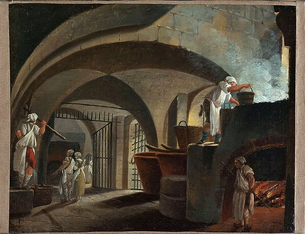 Tallow foundry at the Hotel-Dieu, 1773. Creator: Pierre-Antoine Demachy