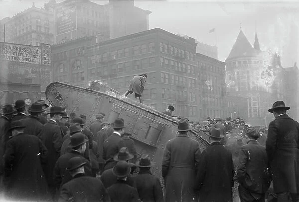 Tank in New York Court House excavation, 1 Mar 1918. Creator: Bain News Service