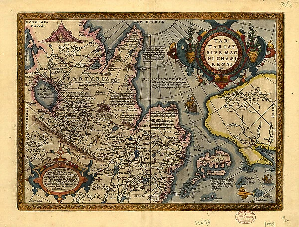Tartariae sive Magni Chami Regni ty¨pus, 1603. Creators: Abraham Ortelius, Jan Baptist Vrients