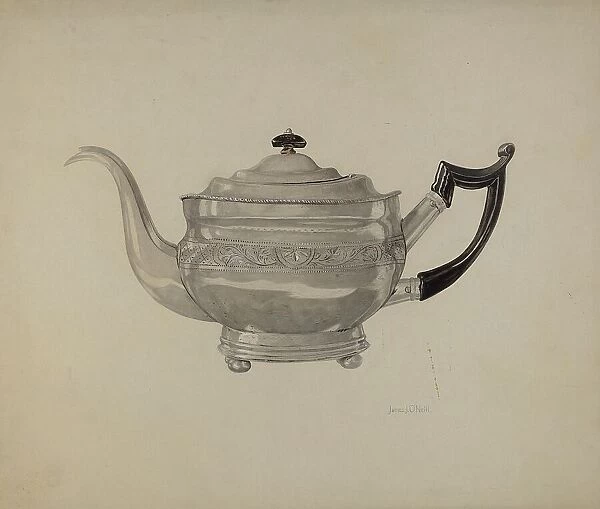 Teapot, c. 1938. Creator: J. J. Neill