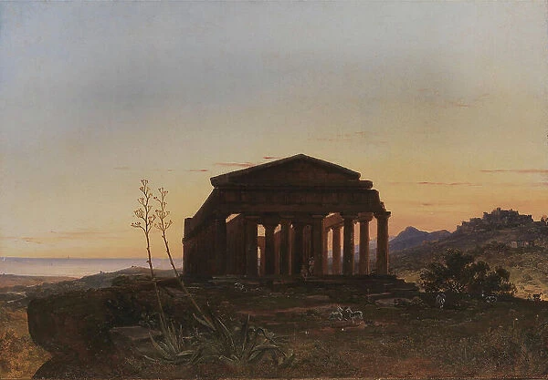 The Temple of Concordia by Girgenti, 1819-1822. Creator: Franz Ludwig Catel