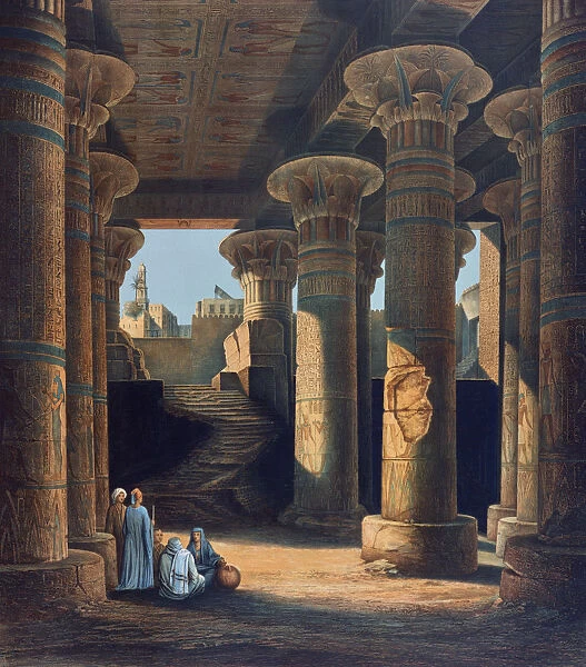 The Temple of Esneh, 19th century. Artist: E Weidenbach