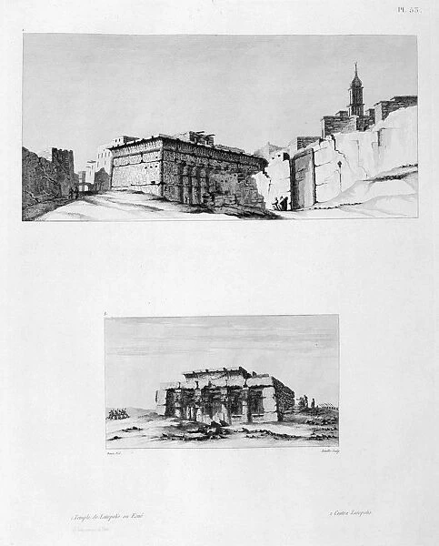 Temple of Latopolis, Esna, Egypt, c1808. Artist: Roville