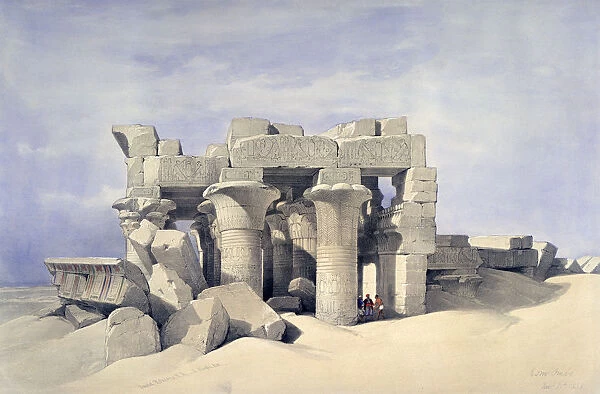 Temple of Sobek and Haroeris at Kom Ombo, 19th century. Artist: David Roberts