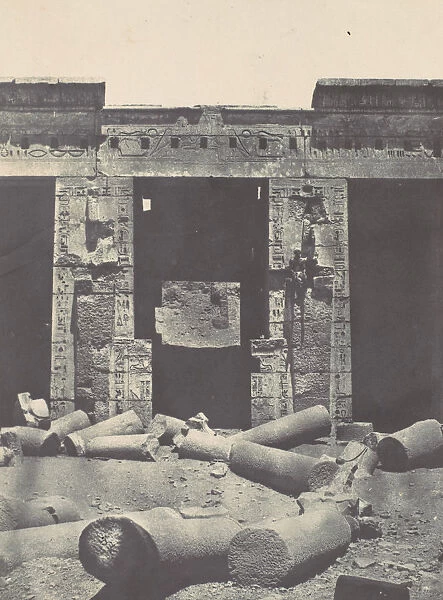 Thebes. Medinet-Habou. Partie orientale du Peristyle du Palais de Ramsè