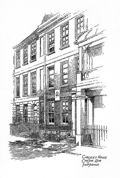 Thomas Carlyles house, 24 Cheyne Row, Chelsea, London, 1912. Artist: Frederick Adcock
