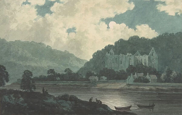 Tintern Abbey by Moonlight, ca. 1789. Creator: John Warwick Smith