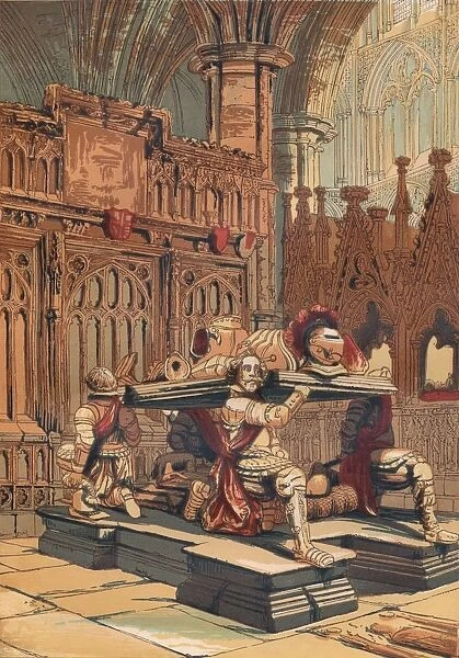 Tomb of Sir Francis Vere in Westminster Abbey, c1845, (1864)